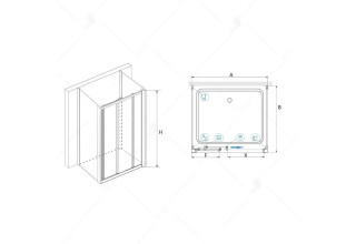 Душевой уголок RGW CL-30 P (CL-11 + 2Z-12) 04094099-11P