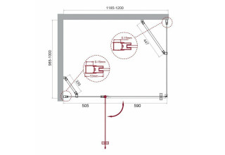 Душевой уголок BelBagno ETNA-AH-12-120/100-C-Cr