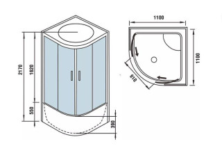 Душевая кабина WeltWasser WW500 EMMER 11055