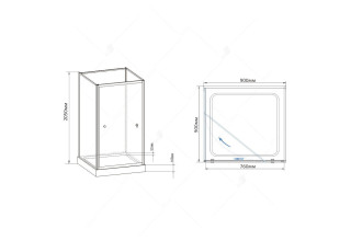 Душевая кабина RGW Andaman OLB-206 80 см, профиль хром