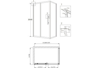 Душевой уголок Grossman PR-120SQL