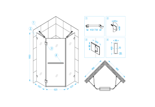 Душевой уголок RGW HO-082 350608200-11