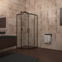 Душевой уголок Veconi Rovigo 80x80x195 стекло прозрачное профиль черный RV04-80PL-01-19C1 Душевой уголок Veconi Rovigo 80x80x195 стекло прозрачное профиль черный RV04-80PL-01-19C1