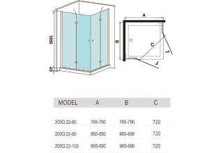 Душевой уголок WeltWasser WW200 200Q22-90