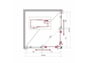 Душевой уголок BelBagno UNO-195-A-2-85-C-Cr