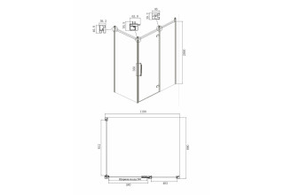Душевой уголок Ambassador Royal 18015111-L 1200x900x2000