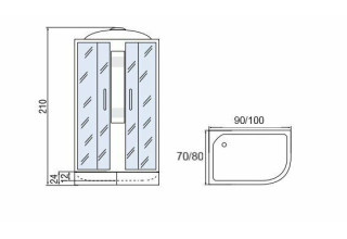 Душевая кабина МОНОМАХ 100/80/24 МЗ R