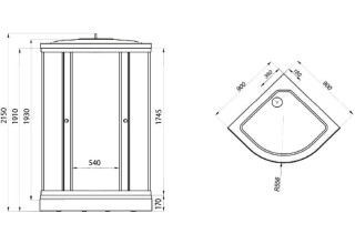 Душевой уголок Triton Лайт 90х90 А с поддоном