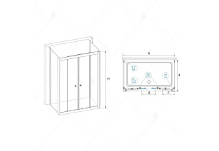 Душевой уголок RGW CL-43 P (CL-10 + 2Z-050-1) 040943187-011P