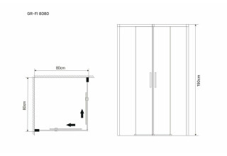 Душевой уголок Grossman GR-8080 Fly 80х80х190