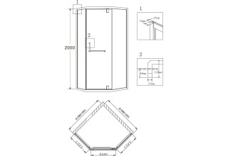 Душевой уголок Grossman PR-100GD