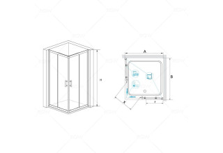 Душевой уголок RGW PA-32 (PA-02 + Z-12 + A-11) 04083299-51