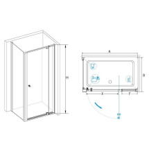 Душевой уголок RGW PA-44B (PA-02B + Z-050-1B) 04084498-014