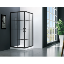 Душевой уголок Veconi Rovigo 90x90x195 стекло с рисунком профиль черный RV09-90-01-C7 Душевой уголок Veconi Rovigo 90x90x195 стекло с рисунком профиль черный RV09-90-01-C7