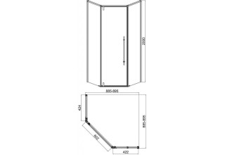 Душевой уголок BRAVAT STREAM BS090.6112S