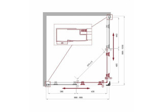 Душевой уголок BelBagno UNO-195-AH-2-100/90-C-Cr