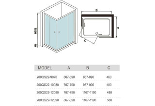 Душевой уголок WeltWasser WW200 200QS22-10080
