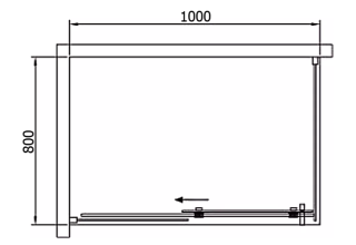 Душевое ограждение Black&White S208 1000