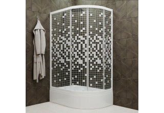 Душевой уголок Triton Коралл B L 120х80 см, белый