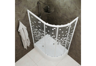 Душевой уголок Triton Коралл B L 120х80 см, белый