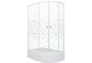 Душевой уголок Triton Коралл B L 120х80 см, белый