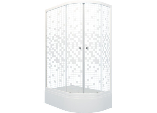 Душевой уголок Triton Коралл B L 120х80 см, белый