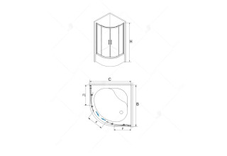 Душевой уголок Dolphin TN-109 + поддон 28911999-11