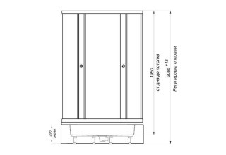 Душевой уголок Triton Стандарт В1 полосы 90
