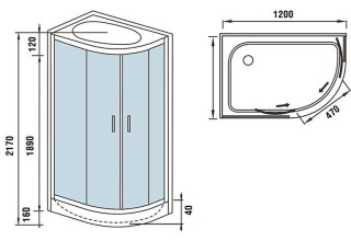 Душевая кабина WeltWasser WW500 WERRA 1204 L