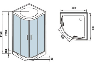 Душевая кабина WeltWasser WW500 WERRA 802