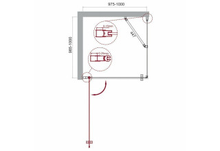 Душевой уголок BelBagno ETNA-A-1-100-C-Cr