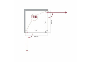 Душевой уголок BelBagno ETNA-A-2-70-C-Cr