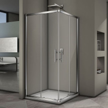 Душевой уголок Veconi Rovigo 90x90x190 стекло прозрачное профиль хром RV29-90K-01-19C3