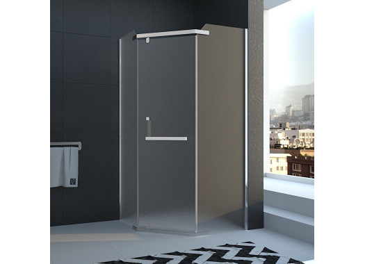 Душевой уголок Veconi Rovigo 100х100х195 стекло рифленое профиль хром RV36-100T-02-19C1
