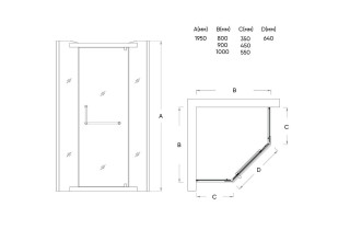 Душевой уголок Veconi Rovigo 100х100х195 стекло рифленое профиль хром RV36-100T-02-19C1