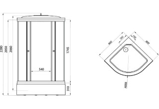 Душевой уголок Triton Лайт 90х90 В с поддоном