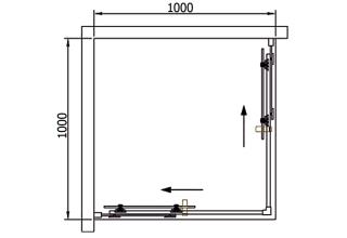 Душевое ограждение Black&White S502