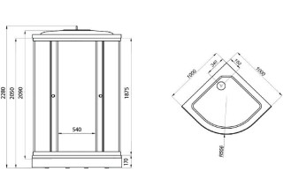 Душевой уголок Triton Лайт 100х100 А с поддоном
