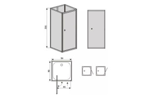 Душевая кабина RGW Andaman OLB-207 90 см, профиль хром