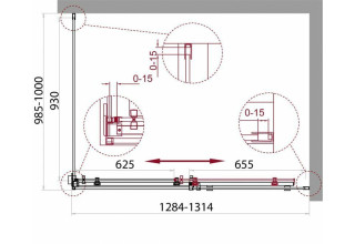 Душевой уголок BelBagno ACQUA-AH-1-130/100-C-Cr