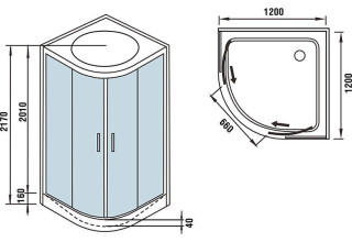 Душевая кабина WeltWasser WW500 EMMER 12015