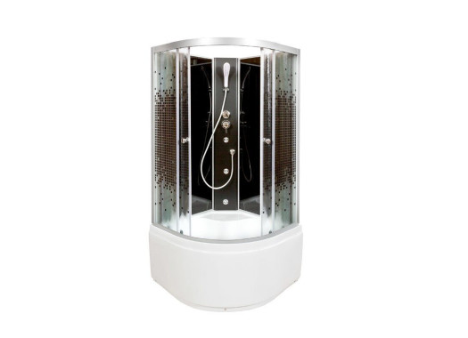 Душевая кабина Deto L810 N без крыши с гидромассажем BLACK