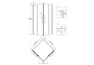 Душевой уголок Grossman PR-100SQ