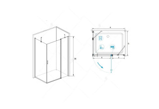 Душевой уголок RGW LE-44 (LE-04+Z-14) 06124422-11