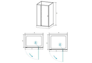 Душевая кабина RGW Andaman OLB-207 90 см, профиль хром