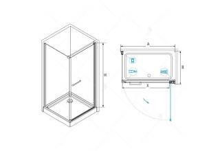 Душевой уголок RGW PA-48 (PA-03 + Z-12 + держатель) 04084868-11