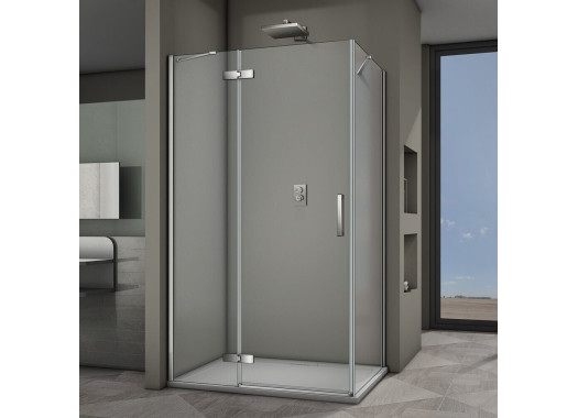 Душевой уголок Veconi Rovigo 100x80x195 стекло прозрачное профиль хром RV064-10080PR-01-19C3