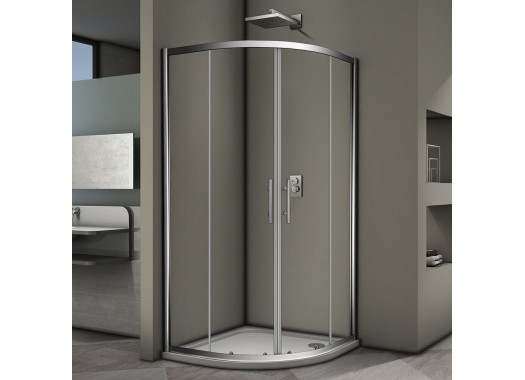 Душевой уголок Veconi Rovigo 80x80x190 стекло прозрачное профиль хром RV07-80PL-01-19C3