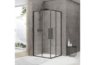 Душевой уголок Black&White S872 Black 90х90х195