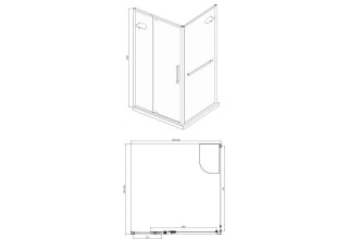 Душевой уголок BRAVAT Line BS090.2116A